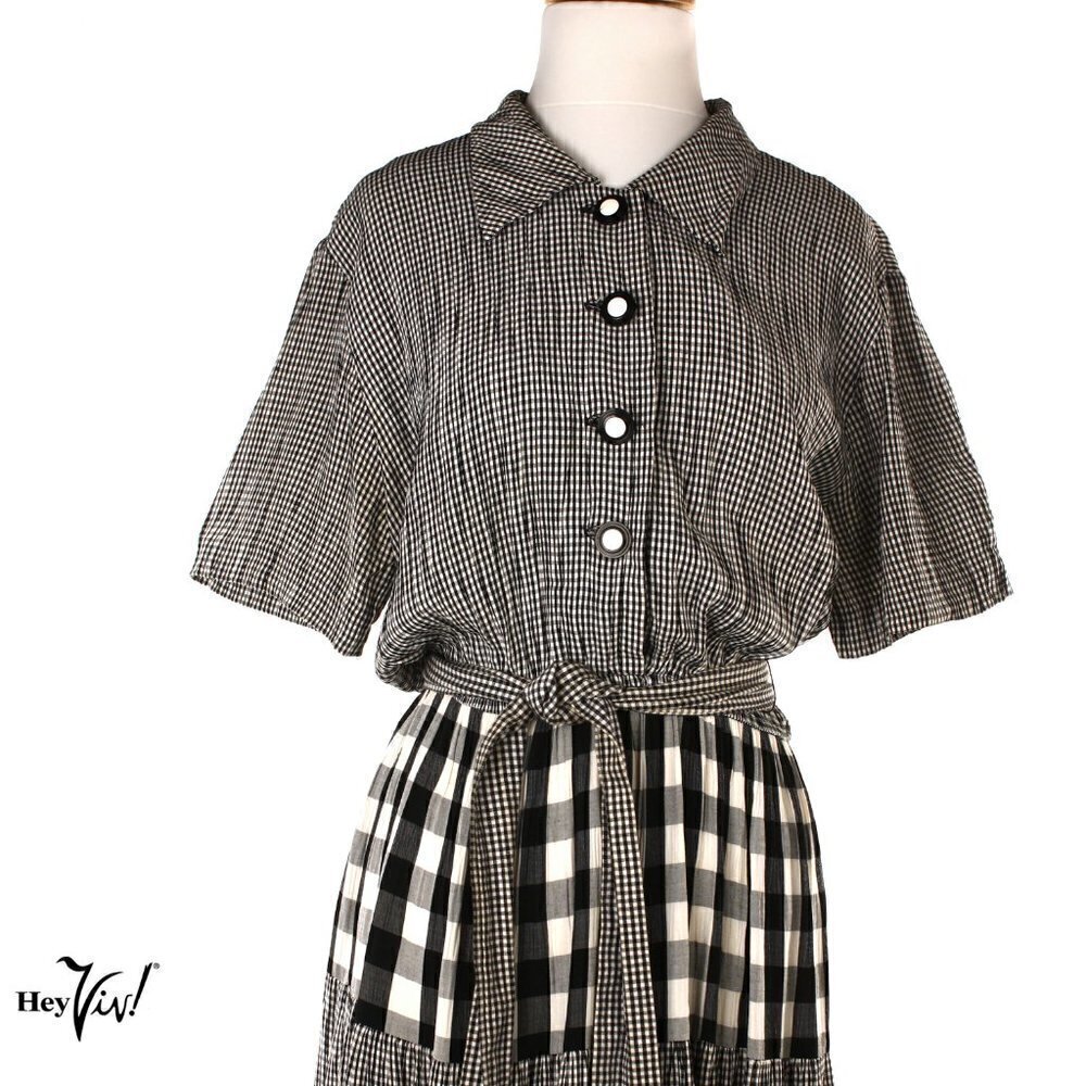 Vintage B & W Leslie Fay Dress for Lord & Taylor - Picture 4 of 7
